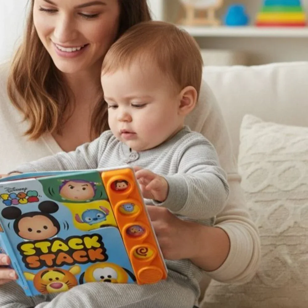 Tsum Tsum Stack Stack Disney Sound Book Children's Interactive Press Play Baby